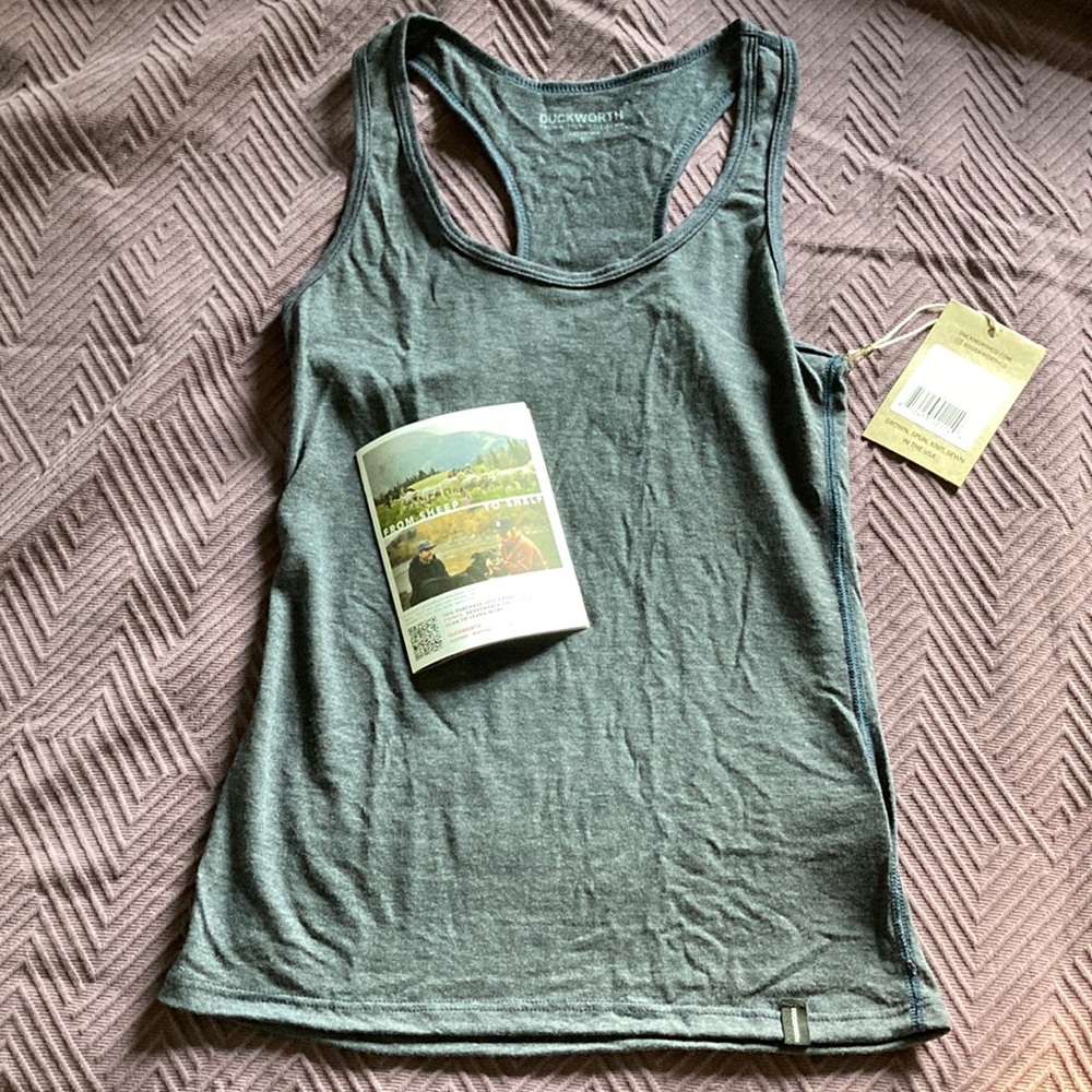 Duckworth 100% merino wool racerback tank